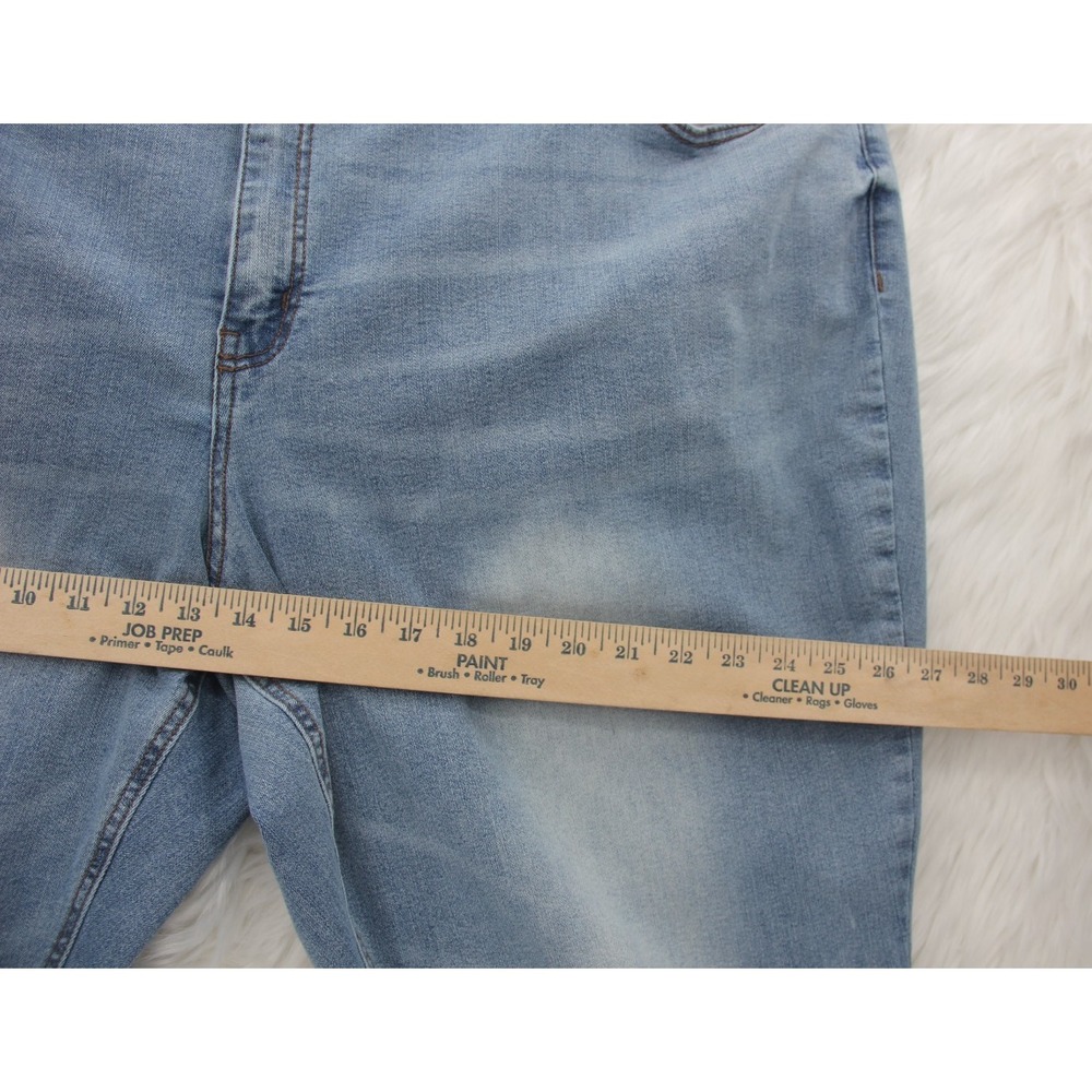 Cato Est 1946 Denim Womens 26W Flare Leg Jeans Brown Patchwork Inset Boho Gypsy - Picture 4 of 12